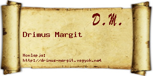 Drimus Margit névjegykártya